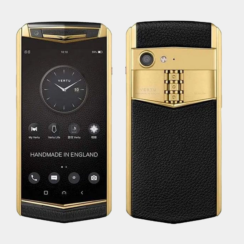 Aster P Pure Gold Black Leather