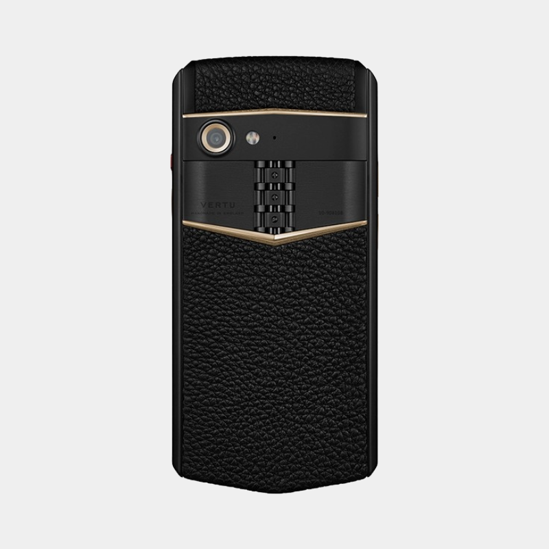 Aster P Pure Gold Screw Black Leather
