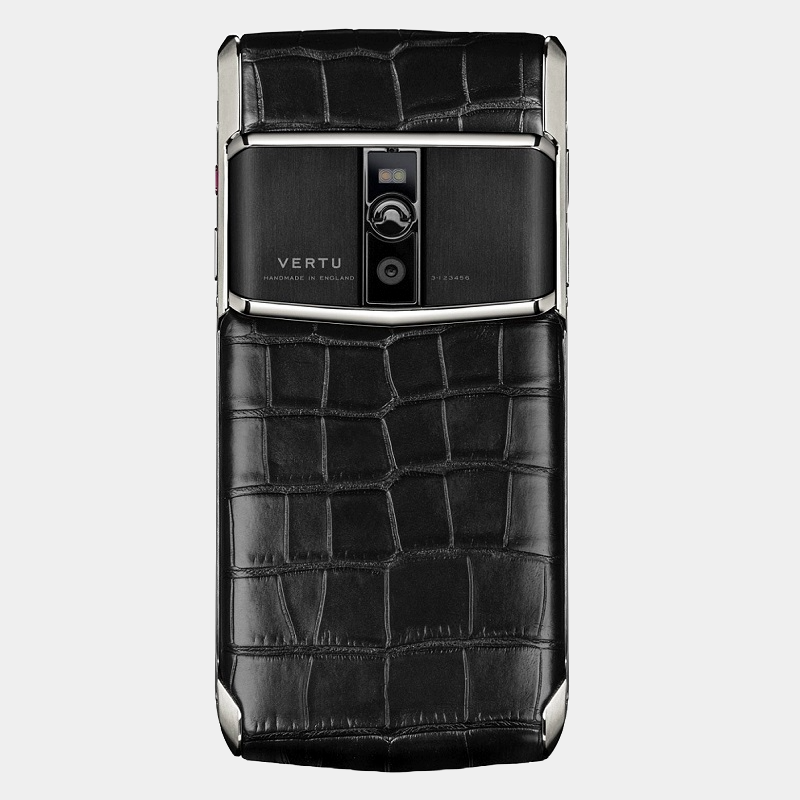 Signature Touch Silver Black Alligator Leather