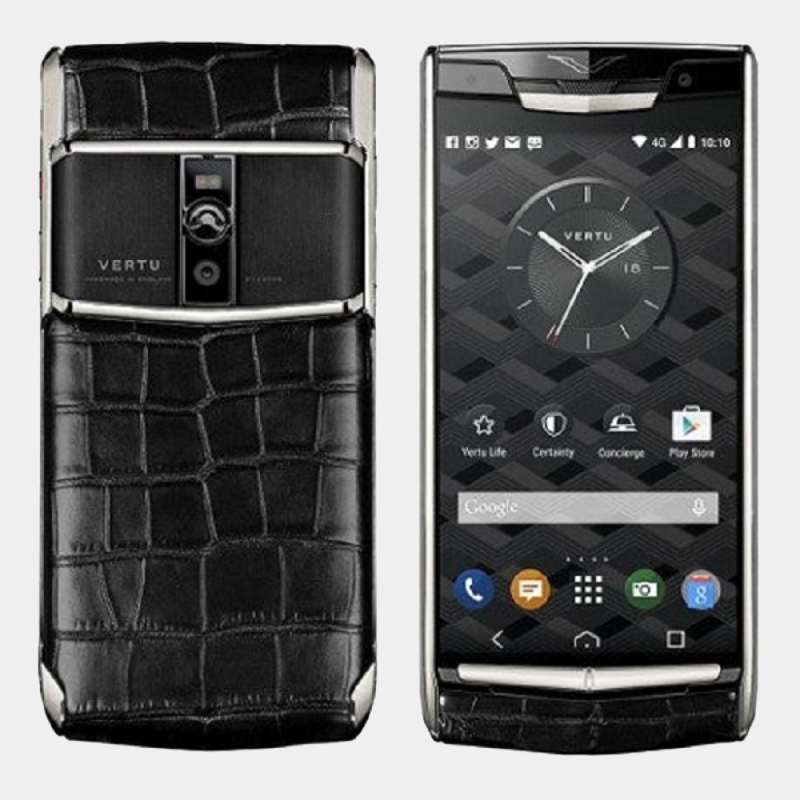 Signature Touch Silver Black Alligator Leather